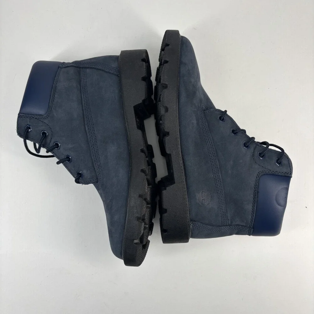 Timberland 6-Inch Youth Boys US 4 Navy Nubuck Waterproof Ankle Hiking Boot A6298